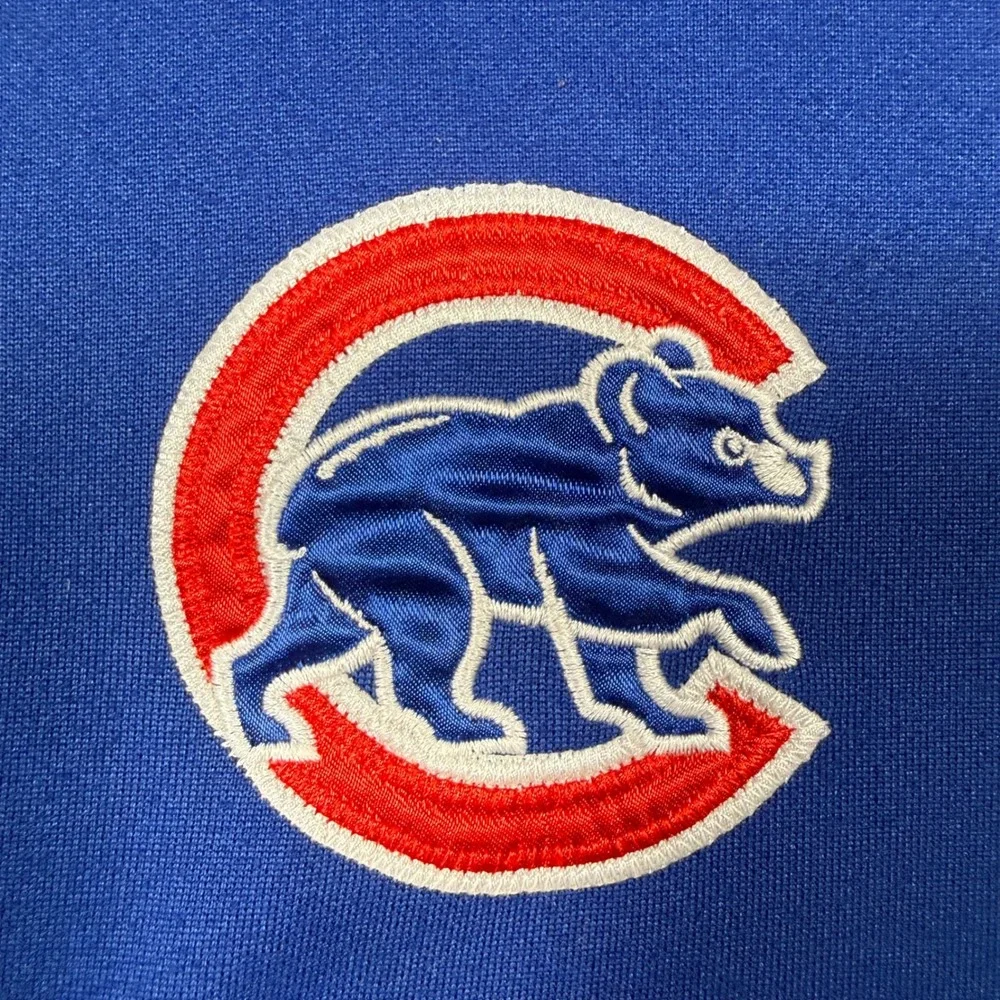 Vintage Y2K‎ Nike Chicago Cubs Track Jacket Womens XL Blue Full Zip MLB Sporty
